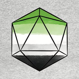 Aromantic d20 Dice T-Shirt